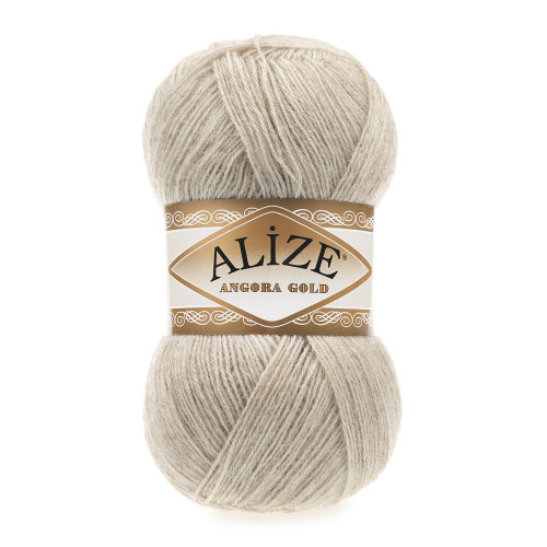 Пряжа Alize Angora Gold 152 бежевый меланж