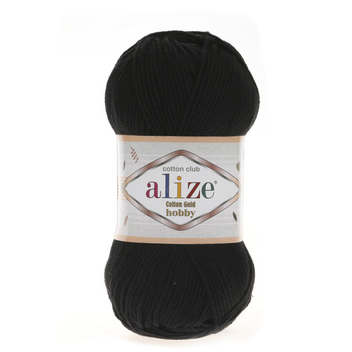 Пряжа Alize Cotton Gold Hobby 60 черный