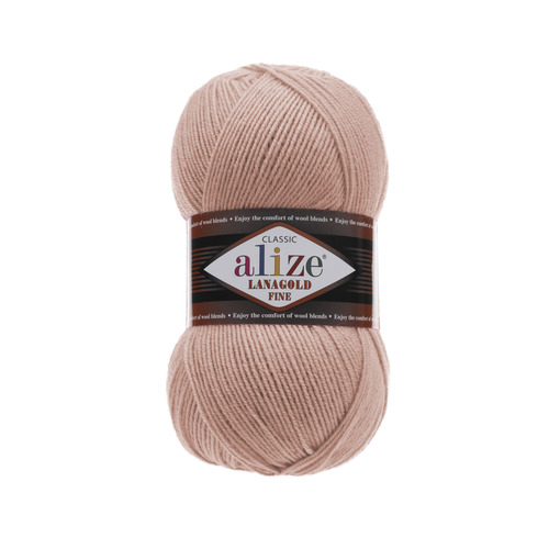 Пряжа Alize Lanagold Fine 161 пудра