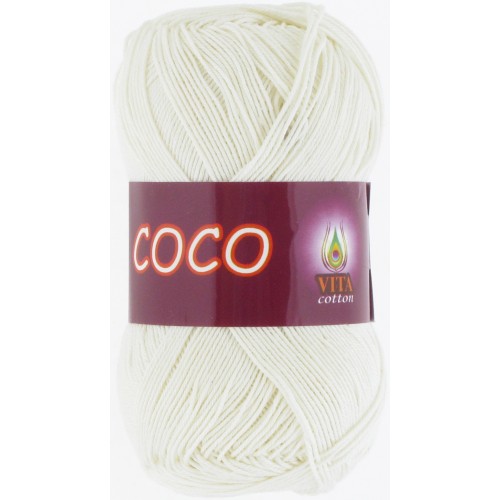 Пряжа Vita cotton (Индия) COCO 3853 молочный